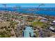 Aerial view of the neighborhood close to the water and local waterfront restaurants at 302 Lafayette St, Port Orange, FL 32127