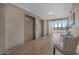 Hallway with neutral tile, view, and elevator access for easy living at 3051 S Atlantic Ave # 1003, Daytona Beach, FL 32118