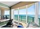 Stunning ocean view from the balcony, accessible from the main bedroom at 3315 S Atlantic Ave # 1605, Daytona Beach Shores, FL 32118