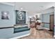 Lobby area with a decorative pelican, seating, and access to elevators at 3315 S Atlantic Ave # 1605, Daytona Beach Shores, FL 32118