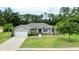 Inviting single-story home with a well-kept lawn, mature trees, and attached two-car garage at 3428 Saltee Cir, Ormond Beach, FL 32174