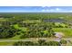 Expansive aerial shot showcases the property's landscape, highlighting its mature trees and serene country setting at 4885 State Road 11, De Leon Springs, FL 32130
