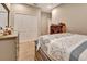 Cozy bedroom featuring plush carpeting and a view of the closet with sliding doors at 508 Morgan Wood Dr, Deland, FL 32724