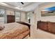 Comfortable main bedroom with large windows, carpeted floors, and modern decor at 508 Morgan Wood Dr, Deland, FL 32724