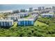 Aerial view showcasing the building's proximity to the beach at 5300 S Atlantic Ave # 12-401, New Smyrna Beach, FL 32169