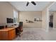 Comfortable office with large window and designer rug at 5648 Nw 40Th Loop, Ocala, FL 34482