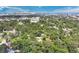 Scenic aerial view showcasing a leafy neighborhood, mature trees, and blue water in the distance at 626 Cannon St, Daytona Beach, FL 32114