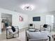 Modern living area featuring stylish seating, a flat screen television, and decor at 28432 Tammi Dr, Tavares, FL 32778