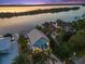 An aerial view of the home showcases its proximity to the river at 3110 John Anderson Dr, Ormond Beach, FL 32176