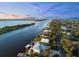 Picturesque aerial view of the coastal community along the waterway at 3110 John Anderson Dr, Ormond Beach, FL 32176