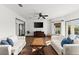 Spacious living room with modern décor and hardwood floors at 3110 John Anderson Dr, Ormond Beach, FL 32176