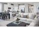 Open concept living room and kitchen with modern decor at 2175 Aibonito Cir, Clermont, FL 34711
