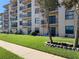 Beautiful oceanfront condo building with palm trees and well maintained lawn at 2390 Ocean Shore Blvd # 1040, Ormond Beach, FL 32176