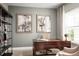 Spacious home office with built-in shelving and large windows at 5781 Anders Way, Saint Cloud, FL 34771
