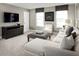 Loft area with sectional sofa, TV, and ample natural light at 5781 Anders Way, Saint Cloud, FL 34771