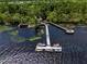 Several piers and boat slips at the community lake at 6915 Five Oaks Dr, St Cloud, FL 34773