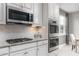 Modern kitchen features stainless steel appliances and gas cooktop at 3785 Voyageurs Ct, Apopka, FL 32712