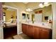 Bathroom with double vanity and walk-in access to the main bedroom at 8320 Sw 82Nd Loop, Ocala, FL 34481