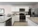 Kitchen featuring granite countertops and stainless steel appliances at 2302 Incandescent Way, South Daytona, FL 32119