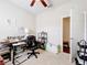 Bedroom featuring a ceiling fan and an abstract art piece at 22004 Belgian Ct, Mount Dora, FL 32757