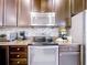 Updated kitchen featuring stainless steel appliances, dark cabinets, and modern tile backsplash at 22004 Belgian Ct, Mount Dora, FL 32757