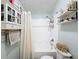 The bathroom is equipped with a shower-tub combination, perfect for relaxation and daily routines at 1531 Ne 38Th St, Ocala, FL 34479