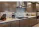 Close up of kitchen featuring stainless steel appliances, custom cabinetry and modern fixtures at 9773 Sw 63Rd Loop, Ocala, FL 34481