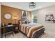Stylish bedroom showcasing modern decor, a desk, and themed artwork for a unique, personalized space at 5228 Luisa Ct, St Cloud, FL 34771