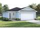 Charming single-story home with a two-car garage, nicely landscaped front yard and stone accents at 5056 Bear Lake Loop, Deland, FL 32724