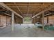 Expansive barn interior with sturdy wooden beams and open layout, offering versatile functionality at 3815 Se 25Th St, Bushnell, FL 33513