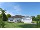 Charming single-story home with a well-manicured lawn, attached garage, and lovely landscaping at 11018 Nellie Crossing Cir, Clermont, FL 34711