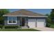 Charming single-story home with a neatly landscaped front yard and a two-car garage at 3758 Voyageurs Ct, Apopka, FL 32712