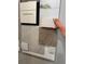 A detailed view of design selections with flooring, counter tops, and cabinet door styles at 2146 Tennessee St, Sumterville, FL 33585