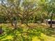 A charming backyard with mature trees offers ample shade and highlights the serene landscape at 13700 Sw 108Th Ln, Dunnellon, FL 34432