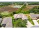 Aerial perspective of a home next to a wildlife area, showcasing the roof and surroundings at 27223 Nostalgia Dr, Leesburg, FL 34748