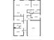 Detailed floor plan illustrating layout of bedrooms, bathrooms, kitchen, living area and garage at 8471 Clearway Dr, Wildwood, FL 34785