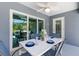 Covered patio features a dining table with seating, creating a lovely outdoor dining space at 9783 Sw 206Th Court Rd, Dunnellon, FL 34431