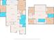 Two-story floor plan showing layout of bedrooms, bathrooms, kitchen, and living room at 1382 Heritage Landings Dr, Lakeland, FL 33805