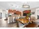 Spacious kitchen with an island, breakfast bar, and open layout with a dining area at 1382 Heritage Landings Dr, Lakeland, FL 33805