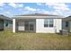 Well-maintained backyard featuring a screened-in patio and a lush green lawn at 4106 Nw 44 Cir, Ocala, FL 34482