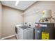Laundry room featuring newer appliances and a modern hot water heater with updated plumbing at 1161 Cr 443, Lake Panasoffkee, FL 33538