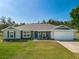 Charming single-story home with manicured lawn, stone accents, a two car garage, and inviting front porch at 12396 Sw 64Th Street Rd, Ocala, FL 34481