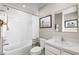 Cozy bathroom featuring white subway tile in the shower, and a relaxing bath space at 2307 Incandescent Way, South Daytona, FL 32119
