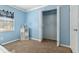 Bedroom closet with shelving, offering practical and tidy storage solutions at 4851 Ne 7Th St, Ocala, FL 34470
