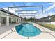 Inviting pool area with a screened enclosure offering great outdoor space for relaxation and entertainment under clear skies at 1148 Rosetta Dr, Deltona, FL 32725