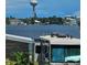 A recreational vehicle sits on property offering water views and a view of the water tower at 2200 S Palmetto Ave # E050, South Daytona, FL 32119