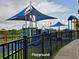 A community playground is fenced for safety and provides play structures at 3612 Northwoods Dr, Kissimmee, FL 34746