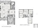 Detailed floor plan showcasing the layout of the first and second floors, including room dimensions and relationships at 3022 Peel Ave, Orlando, FL 32806