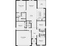 Detailed floor plan showcasing the layout of this home, including 4 bedrooms and a 2-car garage at 2034 Babbling Brook Blvd, Auburndale, FL 33823