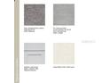 Selection of interior finish materials including carpet, tile, cabinets, and quartz for a cohesive and modern design at 5133 Forget Me Not Ave, Lake Hamilton, FL 33851